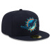 Бейсболка Miami Dolphins New Era Rivalries Collection Fan Pack Side Script 59FIFTY - Navy