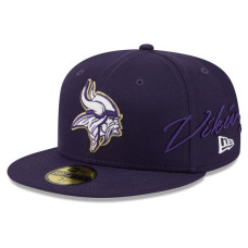 Бейсболка Minnesota Vikings New Era 2026 Rivalries Collection Fan Pack Side Script 59FIFTY - Purple