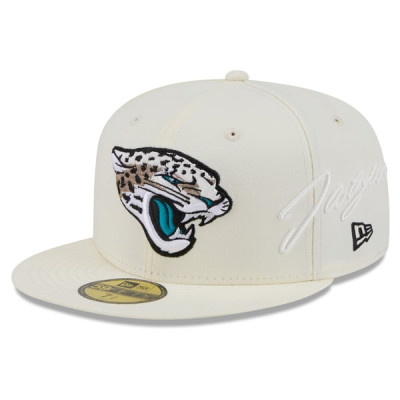Бейсболка Jacksonville Jaguars New Era 2026 Rivalries Collection Fan Pack Side Script 59FIFTY - Natural