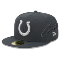 Бейсболка Indianapolis Colts New Era 2026 Rivalries Collection Fan Pack Side Script 59FIFTY - Anthracite