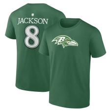 Футболка Baltimore Ravens Lamar Jackson Green St. Patrick's Day Icon Name & Number Футболка Baltimore Ravens Lamar Jackson Green St. Patrick's Day Icon Name & Number