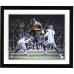 Фото с автографом Jaylen Warren Pittsburgh Steelers Fanatics Authentic 16 x 20 Leaping over Defender Spotlight