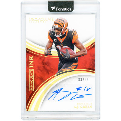 Карточка A.J. Green Cincinnati Bengals Autographed 2025 Panini Immaculate Collection Immaculate Ink #II-AJG #83/99