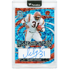 Карточка Ickey Woods Cincinnati Bengals Autographed 2023 Panini Spectra Neon Blue Illustrious Legends #IL-IW #15/50