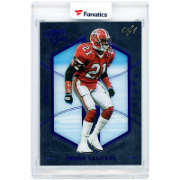 Карточка Deion Sanders Atlanta Falcons 2016 Panini Black Gold Cyan Printing Plate #34 #1/1