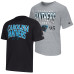 Футболка Carolina Panthers Starter Black/Heather Gray Two-Pack Logo Set