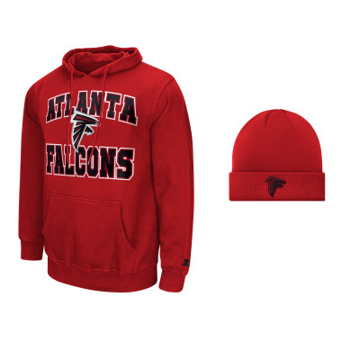 Толстовка Atlanta Falcons Starter Red and Cuffed Knit Hat Combo Pack