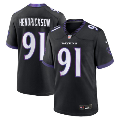 Джерси Baltimore Ravens Trey Hendrickson Nike Black Alternate Game