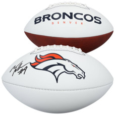 Talanoa Hufanga Denver Broncos Autographed Fanatics Authentic Franklin White Panel Football