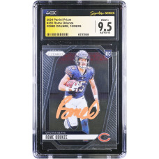 Карточка Rome Odunze Chicago Bears Autographed 2024 Panini Prizm Orange Ink #385 CGC Authenticated 9.5/10