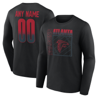 Именная футболка с длинным рукавом Atlanta Falcons Black Home Field Pop Name & Number