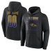 Именная толстовка Baltimore Ravens Black Home Field Pop Name & Number Именная толстовка Baltimore Ravens Black Home Field Pop Name & Number