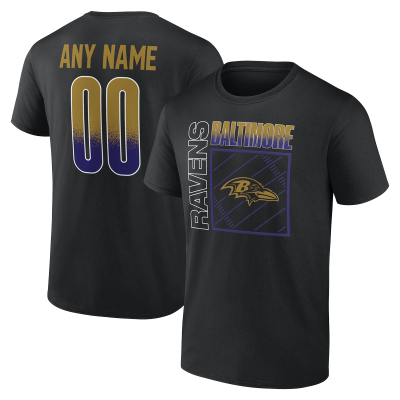 Именная футболка Baltimore Ravens Black Home Field Pop Name & Number