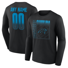 Именная футболка с длинным рукавом Carolina Panthers Black Home Field Pop Name & Number