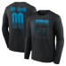 Именная футболка с длинным рукавом Carolina Panthers Black Home Field Pop Name & Number Именная футболка с длинным рукавом Carolina Panthers Black Home Field Pop Name & Number