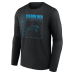 Именная футболка с длинным рукавом Carolina Panthers Black Home Field Pop Name & Number