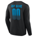 Именная футболка с длинным рукавом Carolina Panthers Black Home Field Pop Name & Number
