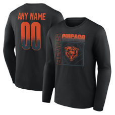Именная футболка с длинным рукавом Chicago Bears Black Home Field Pop Name & Number Именная футболка с длинным рукавом Chicago Bears Black Home Field Pop Name & Number
