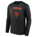 Именная футболка с длинным рукавом Chicago Bears Black Home Field Pop Name & Number