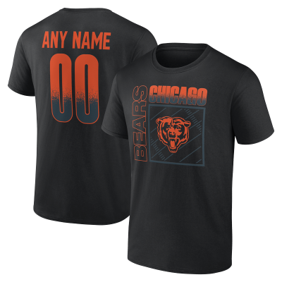 Именная футболка Chicago Bears Black Home Field Pop Name & Number