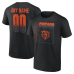 Именная футболка Chicago Bears Black Home Field Pop Name & Number Именная футболка Chicago Bears Black Home Field Pop Name & Number