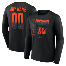 Именная футболка с длинным рукавом Cincinnati Bengals Black Home Field Pop Name & Number Именная футболка с длинным рукавом Cincinnati Bengals Black Home Field Pop Name & Number