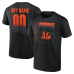 Именная футболка Cincinnati Bengals Black Home Field Pop Name & Number Именная футболка Cincinnati Bengals Black Home Field Pop Name & Number