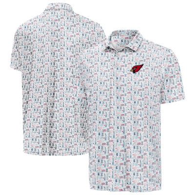 Поло Arizona Cardinals Antigua White America 250 Freedom Desert Dry