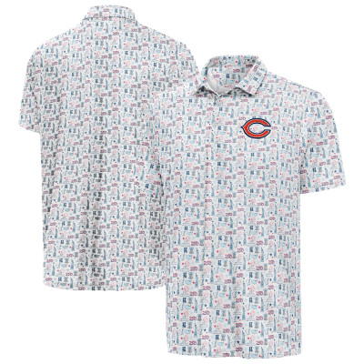 Поло Chicago Bears Antigua White America 250 Freedom Desert Dry