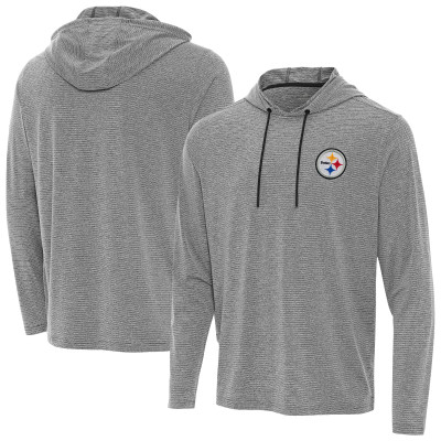 Толстовка Pittsburgh Steelers Antigua Heather Black Changeover
