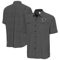 Atlanta Falcons Antigua Black Mosaic Button-Up Shirt