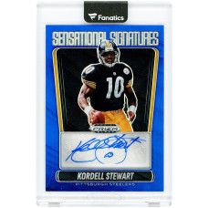 Карточка Kordell Stewart Pittsburgh Steelers Autographed 2025 Panini Prizm Black Blue Prizm Sensational Signatures #SS-KST #26/49 Карточка Kordell Stewart Pittsburgh Steelers Autographed 2025 Panini Prizm Black Blue Prizm Sensational Signatures #SS-KST #26/49