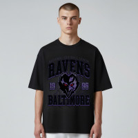 Футболка Unisex Baltimore Ravens The Wild Collective Black Front Facing