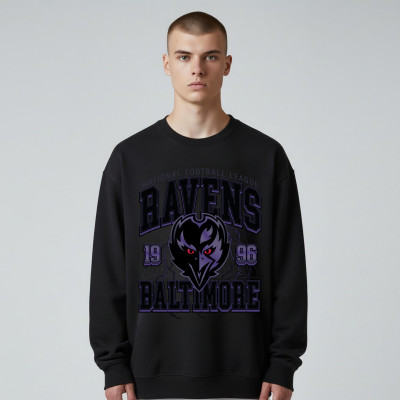 Свитшот Unisex Baltimore Ravens The Wild Collective Black Front Facing Fleece
