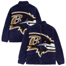 Куртка Baltimore Ravens Chalk Line Purple Big Logo Full-Zip Sherpa