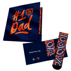 Носки Unisex Chicago Bears Rock Em Navy #1 Dad Gift Card Носки Unisex Chicago Bears Rock Em Navy #1 Dad Gift Card