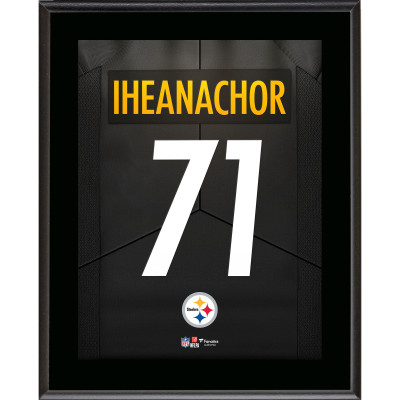 Плакетка Max Iheanachor Pittsburgh Steelers Fanatics Authentic 10.5 x 13 Jersey Number Sublimated