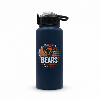 Бутылка Chicago Bears Pegasus Gradient Home State 32oz Stainless Steel Press Top