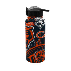 Бутылка Chicago Bears Pegasus Homefield Mashup 32oz Stainless Steel Press Top Бутылка Chicago Bears Pegasus Homefield Mashup 32oz Stainless Steel Press Top