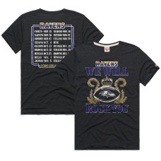 Футболка Unisex Baltimore Ravens Homage Charcoal 2026 NFL Schedule Queen Tri-Blend Футболка Unisex Baltimore Ravens Homage Charcoal 2026 NFL Schedule Queen Tri-Blend