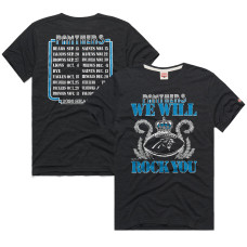 Футболка Unisex Carolina Panthers Homage Charcoal 2026 NFL Schedule Queen Tri-Blend