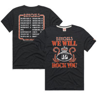 Футболка Unisex Cincinnati Bengals Homage Charcoal 2026 NFL Schedule Queen Tri-Blend