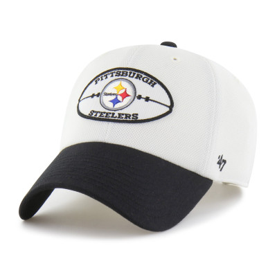 Бейсболка Pittsburgh Steelers 47 White/Black Pique Patch Clean Up