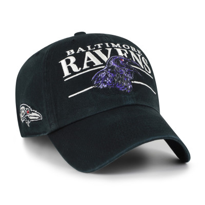 Бейсболка Baltimore Ravens 47 Black Throwback Graphic Clean Up