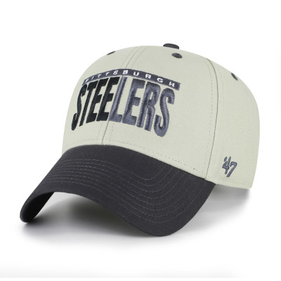Бейсболка Pittsburgh Steelers 47 Gray/Black Half Block Text MVP