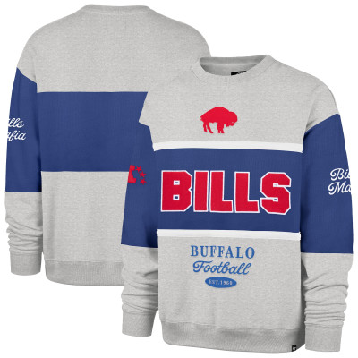 Свитшот Buffalo Bills 47 Royal/Heather Gray Blockfield Maximalist