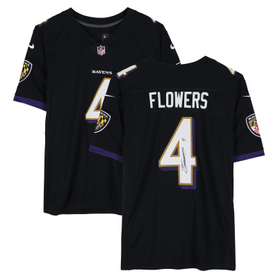 Джерси с автографом Zay Flowers Baltimore Ravens Fanatics Authentic Black Nike Vapor F.U.S.E. Limited