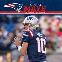 New England Patriots Drake Maye 12" x 12" 2027 Wall Calendar