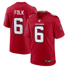 Джерси Atlanta Falcons Nick Folk Nike Red Team Game Джерси Atlanta Falcons Nick Folk Nike Red Team Game