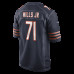 Джерси Chicago Bears Jedrick Wills Jr. Nike Navy Team Game